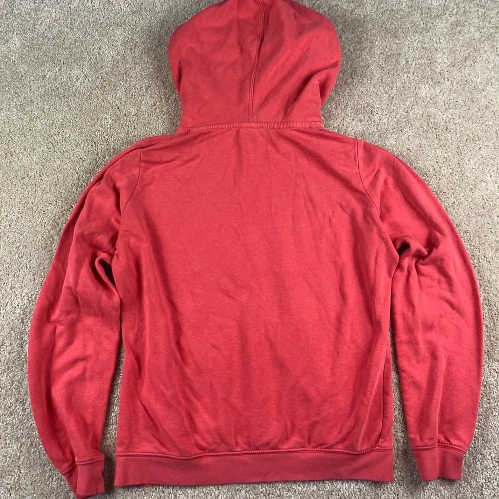 Nike Sportswear Gym Vintage Hoodie Coral Red Cowl Neck Pullover 803636-850 M